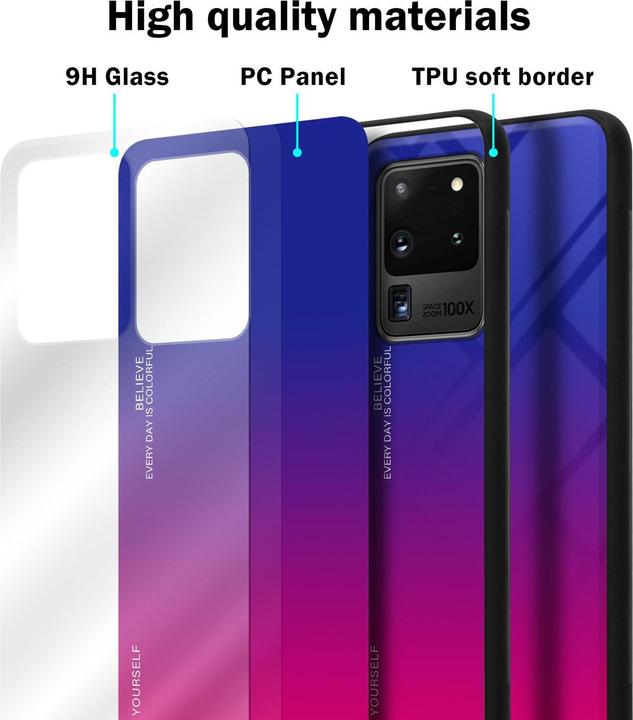 Produktbild Cadorabo TPU 2 Farben Glas Cover (Samsung Galaxy S20 Ultra)