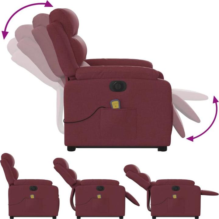 Image du produit VidaXL Fauteuil de massage électrique avec releveur Tissu