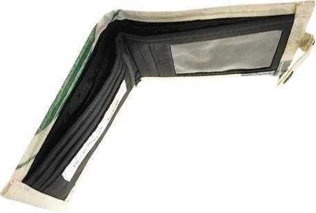 Produktbild Bekos Upcycling - Geldbörse mit Lasche aus recycelten Zementsäcke green Tiger