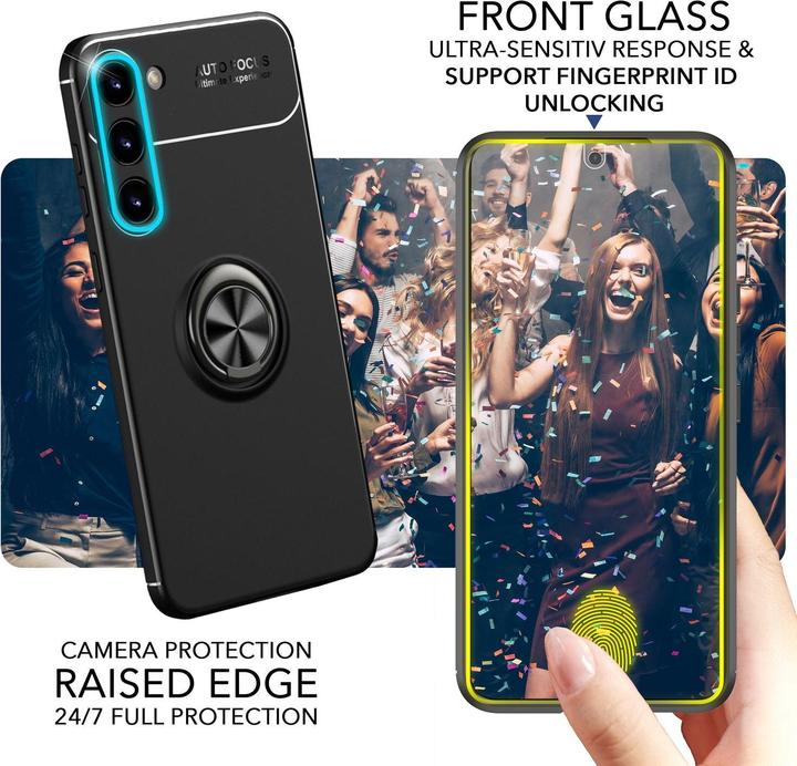 Actual product image Nalia Matte ring silicone case with 2x screen protector (Samsung Galaxy S23+)
