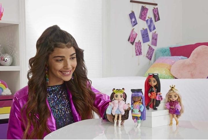 Actual product image Barbie Extra Mini Doll - Cow Print Furry Jacket