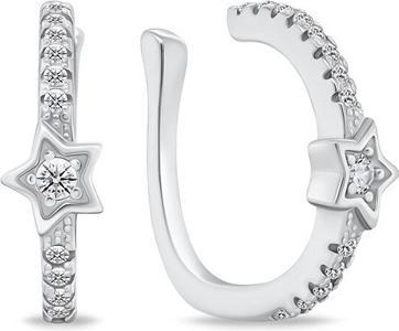 Produktbild Brilio Silver - Playful silver earrings Star with zircons EA783W