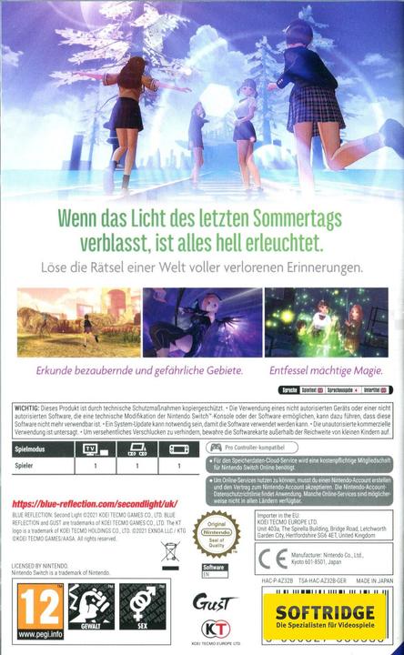 Produktbild Koei Tecmo Blue Reflection: Second Light (Switch, DE)