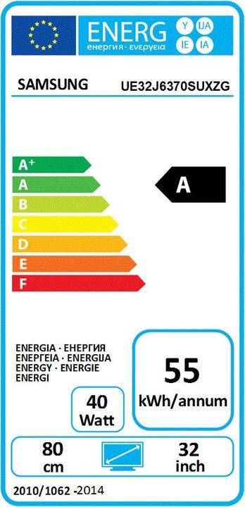 Energie-Label Samsung Ue32j6370 (32", Full HD)