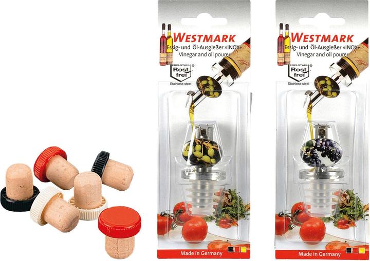 Produktbild Westmark Ausgiesser »Inox Essig-Spezial«, Silikonkorken, kurz, Metallk (1000 ml)