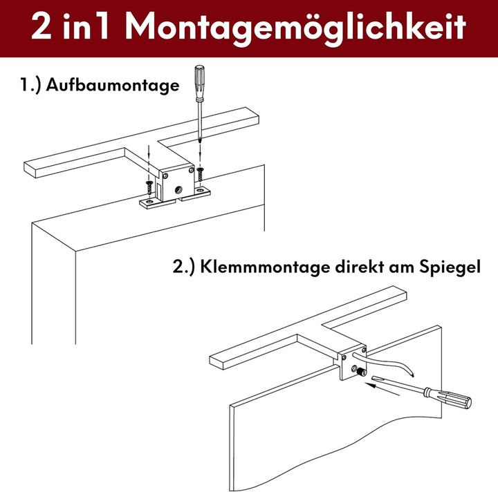 Actual product image Kalb Material für Möbel LED-Badleuchte (1150 lm)