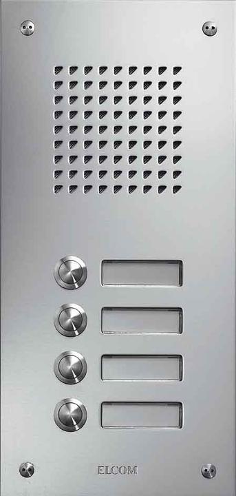 Elcom ELCO TVG-11/1 TVG-11/1 Station de porte encastrée Acier inoxydable