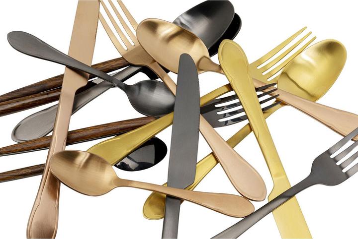 Actual product image Kare Design Besteck Cucina Gold Matt (16/tlg.) (16 Piece, Cutlery set)
