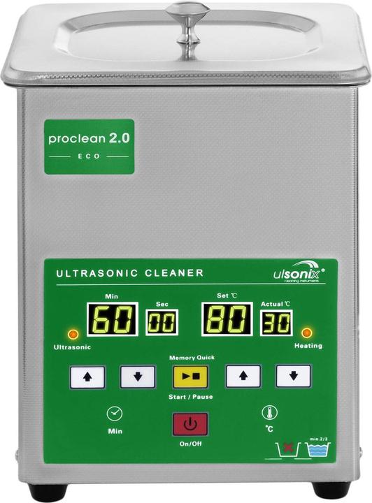 Actual product image Ulsonix Ultrasonic Cleaner - 2 litres - 60 W - Memory-Quick Eco (40 kHz, 2000 ml)