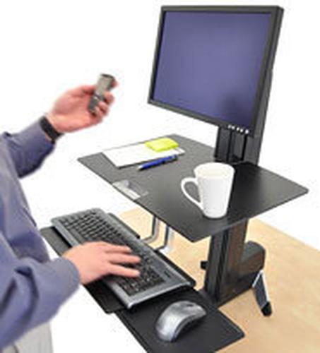 Image du produit Ergotron desk stand, WORKFIT-S, Single LD, ajustable, 24 inch VESA + (24")