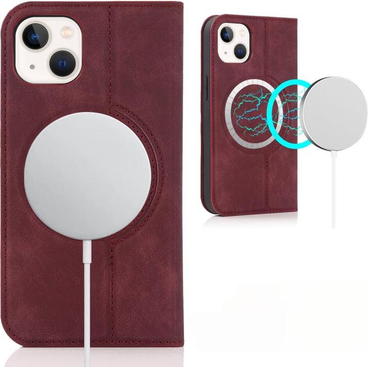 Produktbild Cover-Discount iPhone 15 - MagSafe Flip Case RFID rot (Apple iPhone 15)