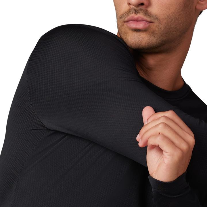 Actual product image Fox Tee 23 Tecbase Fire Ls Shirt Blk 2x (XXL)