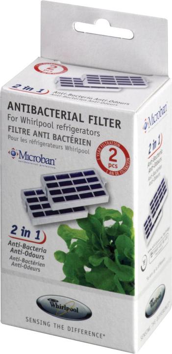 Actual product image Whirlpool 2 antibacterial air filters ANT001 / 481248048172
