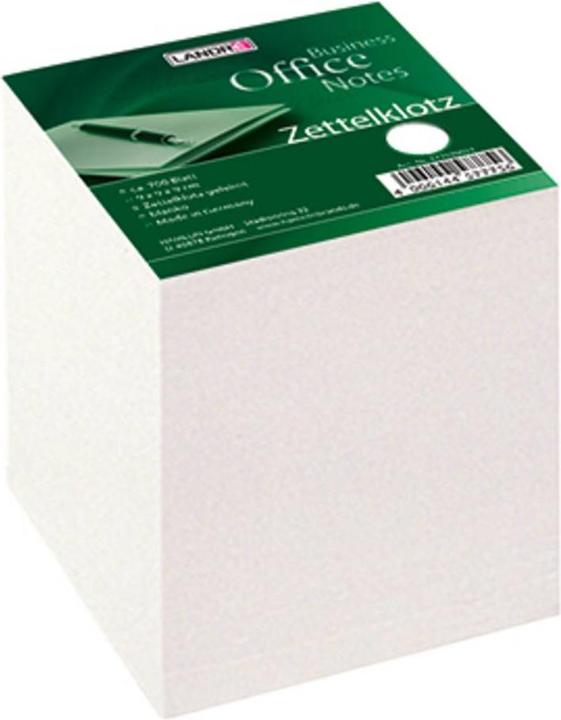 Produktbild Landré Office 9x9x9 cm geleimter Zettelklotz (9 x 9 x 9 cm)