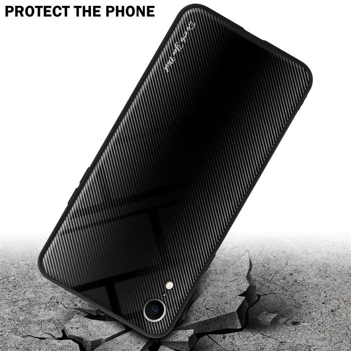 Actual product image Cadorabo TPU Striped Glass Cover (Apple iPhone XR)
