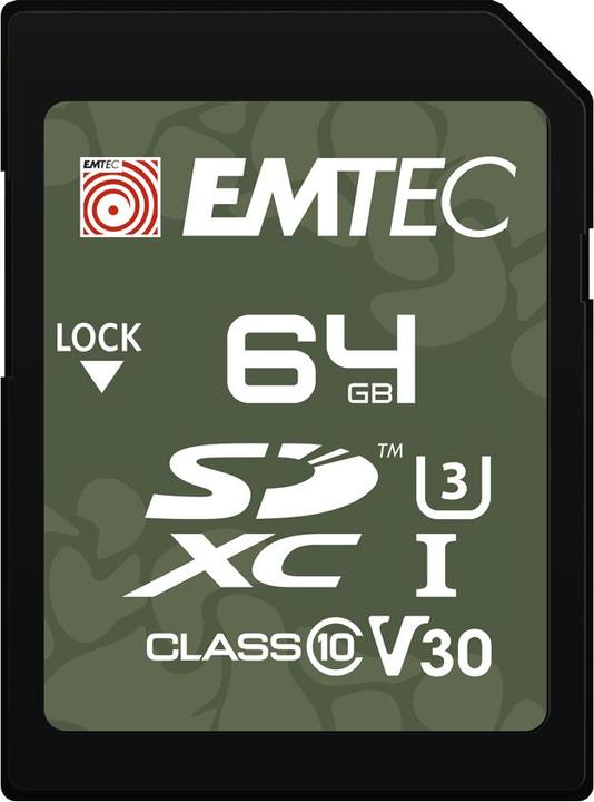 Image du produit Emtec SD 64 Go UHS-I U3 V30 Extérieur (64 Go, SD, U3, UHS-I)