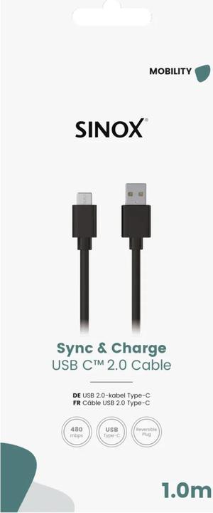 Immagine prodotto Sinox USB A - USB C (1 m, USB 2.0, 10 W)