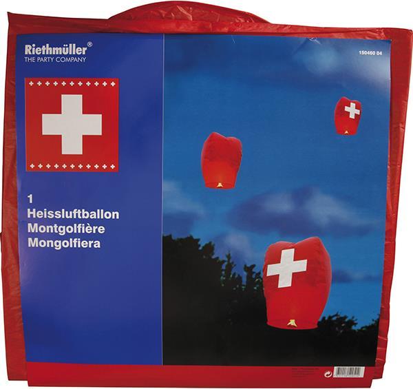 Produktbild Weco CH-Himmelslaterne Heissluftballon mit CH Kreu