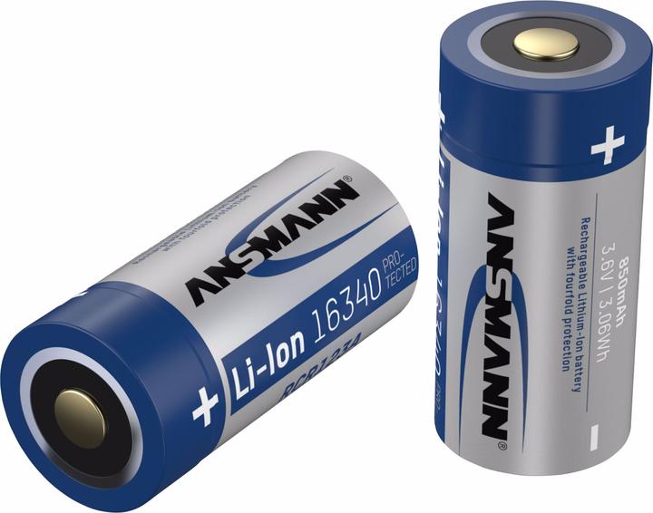 Actual product image Ansmann Battery 16340 850mAh 1 pc. (1 pcs., C, 850 mAh)