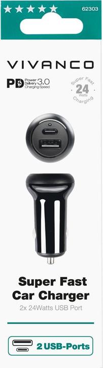 Actual product image Vivanco Super Fast Car Charger