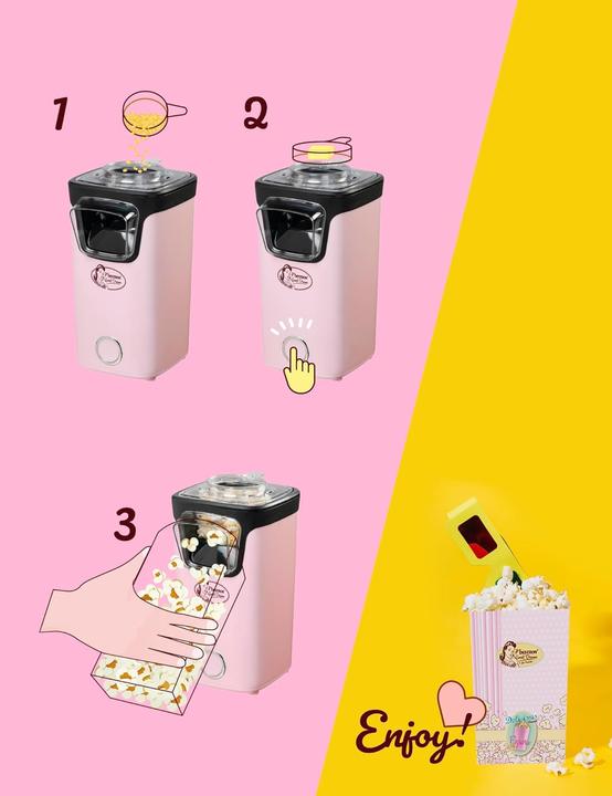 Actual product image Bestron Popcorn maker, pink