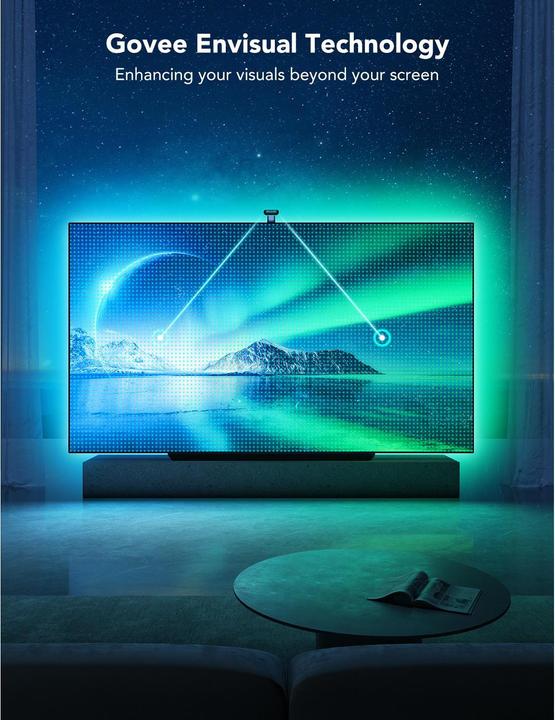 Productafbeelding Govee Envisual TV Backlight T2, RGBIC, WiFi, BT (RGBIC, 360 cm, Interieur)