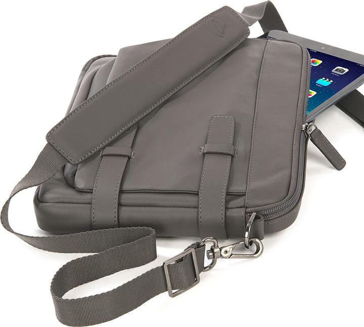 Immagine prodotto Tucano Tema Cross-Body, custodia in pelle per iPad mini, tablet fino a 8 pollici, grigio