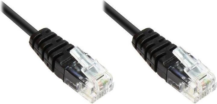 Produktbild Good Connections ISDN-Anschlusskabel, 2x RJ11 Stecker, 4-adrig, rund, schwarz, 2m, ®