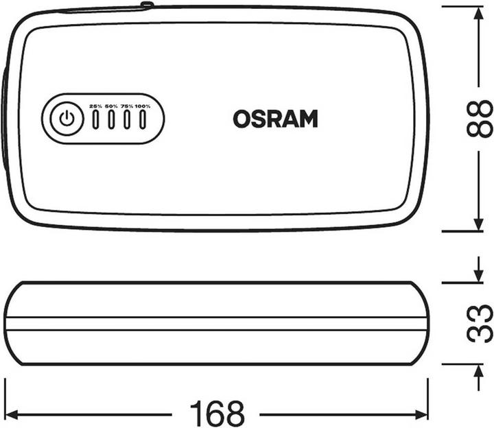 Actual product image Osram BatteryStart 300 (1500 A, 13000 mAh)