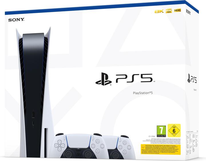Produktbild Sony Playstation 5 825gb Standard Disc Edition Dualsense White
