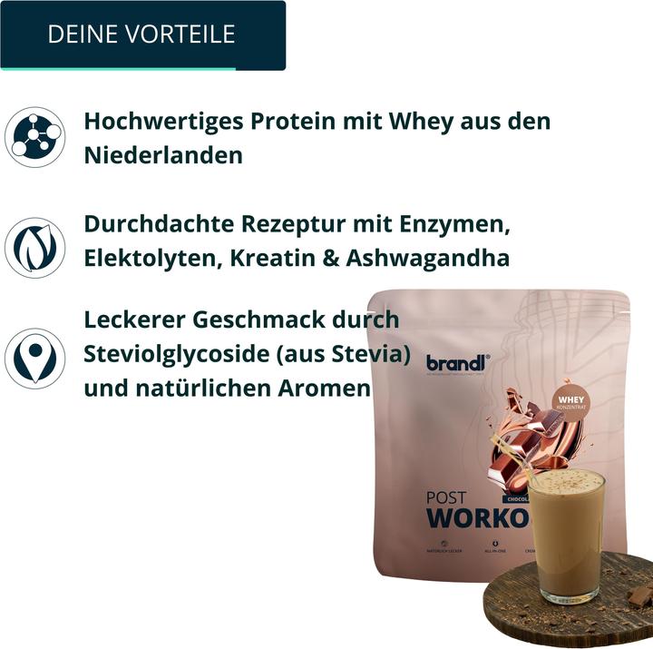 Actual product image Brandl-Nutrition Pulver Post Workout 2.0 Whey Vanille 1000 g (Vanilla, 1 pcs., 1000 g)