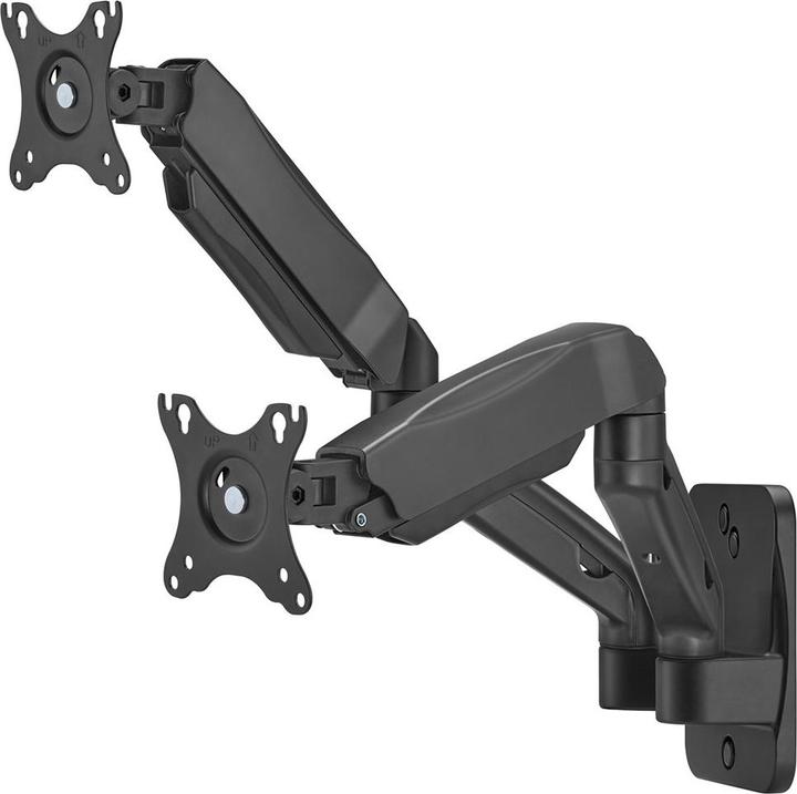 Produktbild Maclean Wandhalterung für zwei Monitore 17-32" 9kg max mechanische Feder MC-988