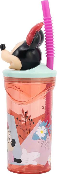 Actual product image Minnie Mouse Cup with straw CZ11337 Pink 360 ml 3D (0.36 l)