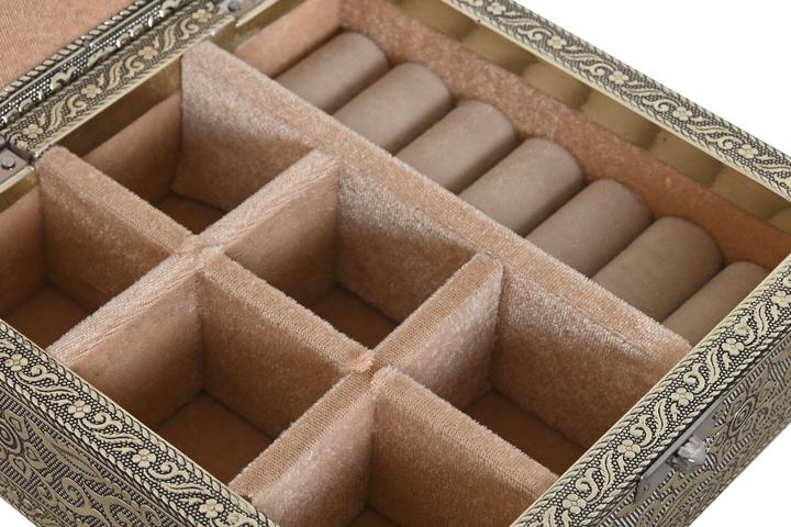 Actual product image Esprit Box-Schmuckkästchen Home Weiss Champagner Holz Aluminium 18 x 18 x 6 cm