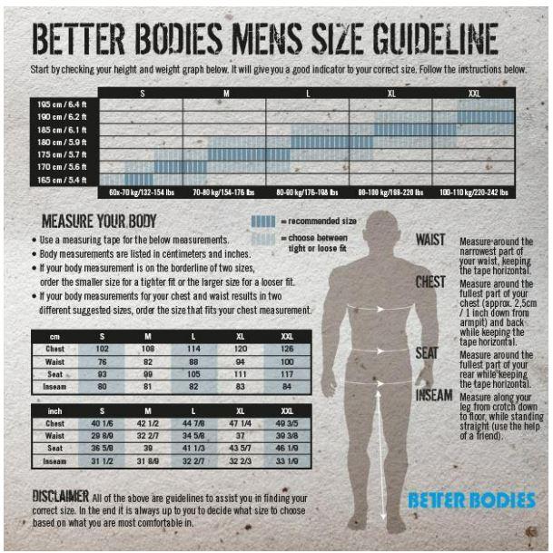 Actual product image Better Bodies Essential Tapered Tee - Black (S)