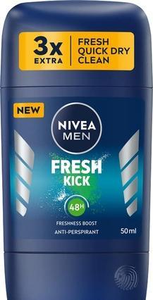 NIVEA Men Fresh Kick Antiperspirant Stick 50Ml (Stick, 50 ml)