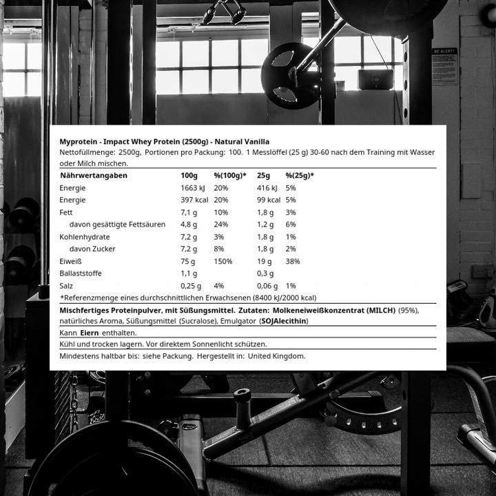 Actual product image MyProtein Impact Whey Protein (Natural Vanilla, 1 pcs., 2500 g)