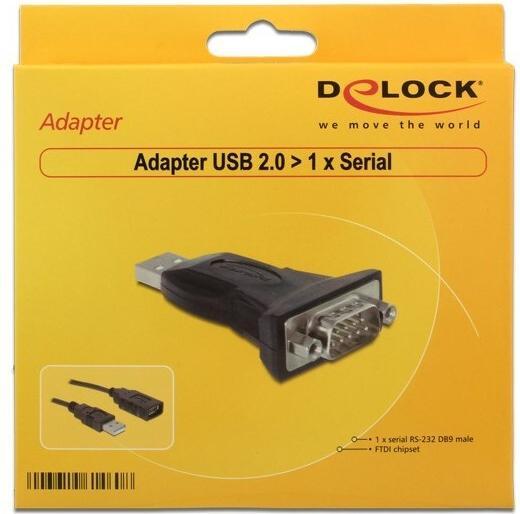 Image du produit Delock Adaptateur USB 2.0 vers série (USB 2.0, 16 cm)