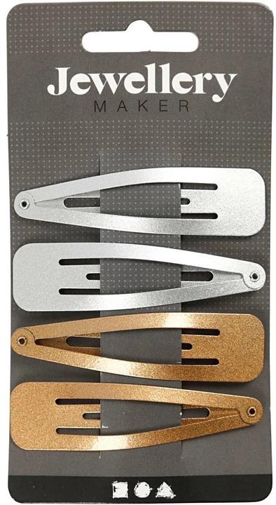Produktbild Creativ Company Haarclip Gold/Silber 6.6 x 1.7 cm, 4 Stück (4 Stk.)