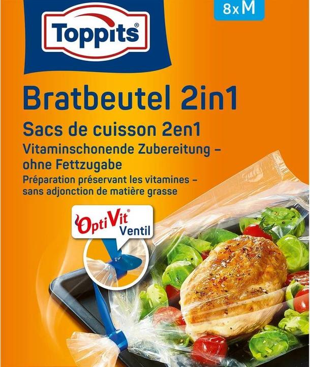 Produktbild Toppits Bratbeutel 2in2 (8 x)