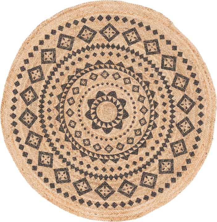 Actual product image Pergamon Natural Fiber Handmade Jute Carpet Nele Round (120 x 120 cm)