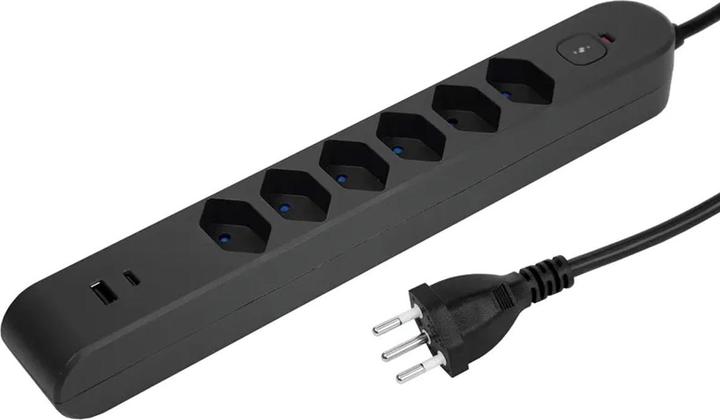 Actual product image Steffen IQ Pro (6 x, USB-A, USB-C, 3 m)