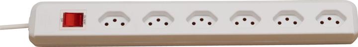 Actual product image Brennenstuhl cleverLINE socket strip 6-way 90° white 3m H05VV-F 3G1.0 with switch *CH* (3 m)