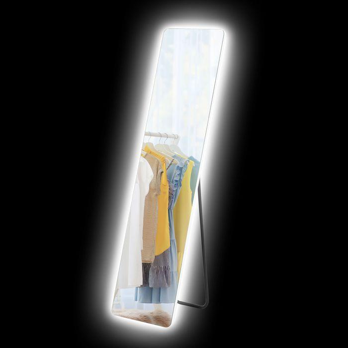Produktbild Swisshandel24 Ganzkörperspiegel, 150 x 40 cm Standspiegel mit LED-Beleuchtung, Transparent (150 x 40 cm)