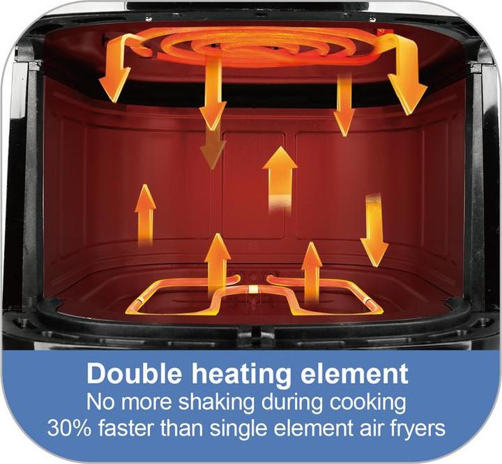 Image du produit Emerio AF-131797.1 Friteuse à air chaud 5 l 2000 W sans BPA, fonction minuterie Noir