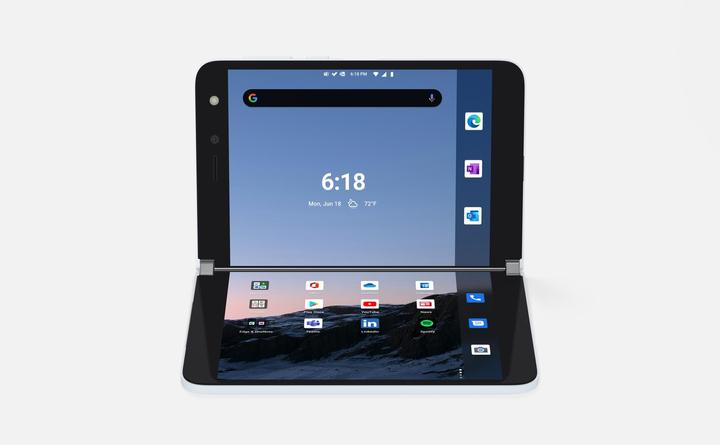 Image du produit Microsoft Surface Duo (128 Go, Glacier, 8.10", Double SIM, 11 Mpx, 4G)