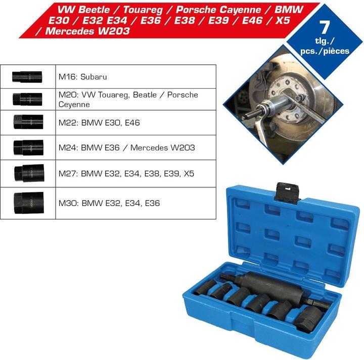 Actual product image Brilliant Tools Drive shaft puller set | 7 pcs.