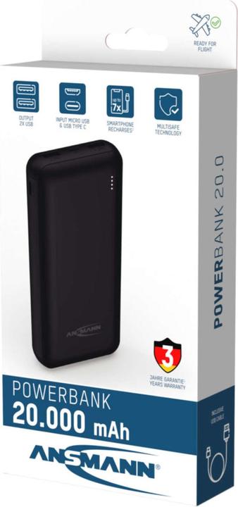 Produktbild Ansmann PB212 (20000 mAh, 18 W, 37.37 Wh)