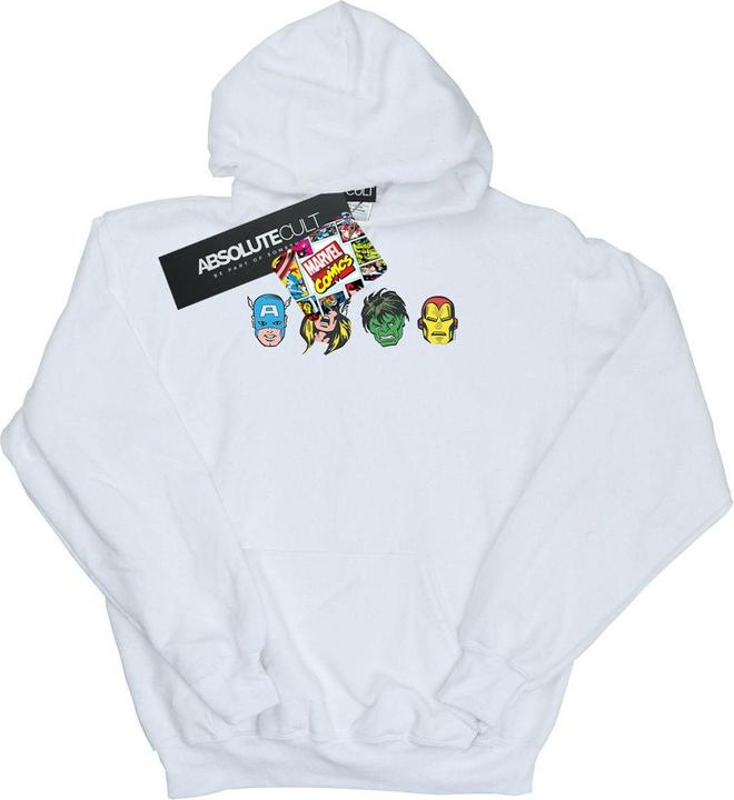 Image du produit - Sweat à capuche AVENGERS COMIC HEADS - Homme (L)