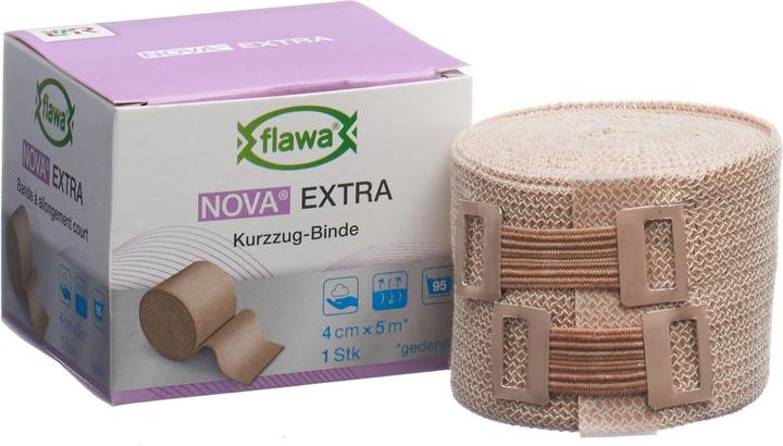 Image du produit Flawa Kurzzugbinde 4cmx5m hautfarbig